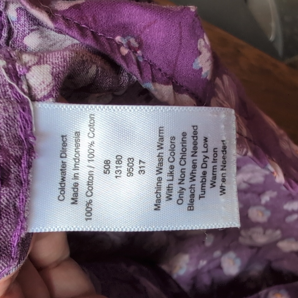 Coldwater Creek Purple Floral Blouse - Picture 3 of 4